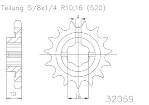 Sprocket Front Husqvarna CR125