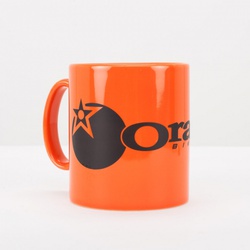 Coffee Mug Ceramic Orange Bikes