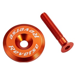 Stem Cap with Screw - Orange - Reverse Components