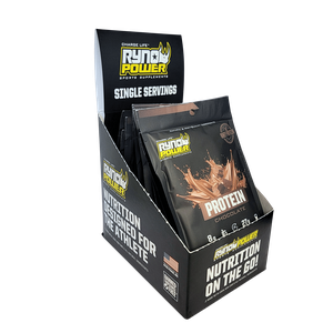 Ryno Power Premium Whey Protein Powder - Chocolate (12-Pack Single Servings)