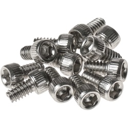 REVERSE 12x Steel Pedal Pins US Size, Small 9mm for Escape Pro + Black ONE + Base (Silver)