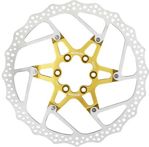 Brake Disc Rotor Bike Reverse AL/Steel 180mm Gold