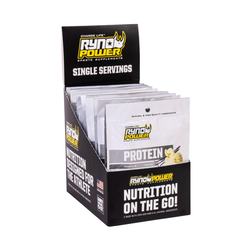 Ryno Power Premium Whey Protein Powder - Vanilla (12-Pack Single Servings)