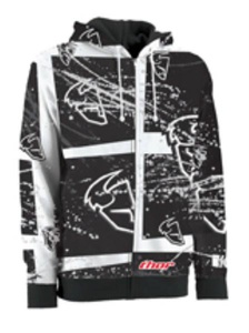 Hoody zip Thor Splatter Black Medium