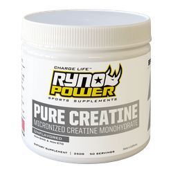Ryno Power PURE Creatine Monohydrate - Unflavoured (250g, 50 Servings)