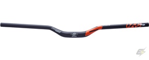 Reverse Base Handlebar 790mm 31.8mm 35mm Rise (Matt Black/Fox-Orange)