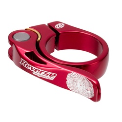 Seat Post Clamp - Long Life  31.8mm Red Reverse