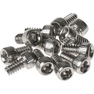 REVERSE 12x Steel Pedal Pins US Size, Small 9mm for Escape Pro + Black ONE + Base (Silver)