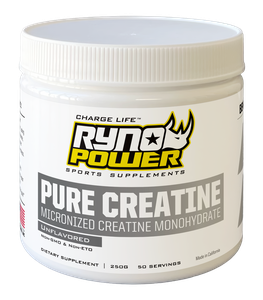 Ryno Power PURE Creatine Monohydrate - Unflavoured (250g, 50 Servings)