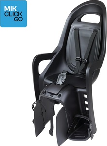 Polisport Groovy MIK‑HD Rear Bicycle Seat – Black/Dark Grey (Up to 22 kg)