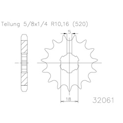 Sprocket Front KX125 94-10 12T