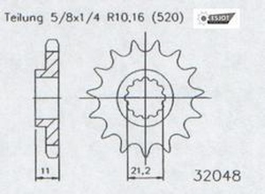 Sprocket Front Husqvarna