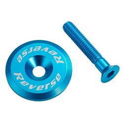Stem Cap with Screw - Lt Blue - Reverse Components