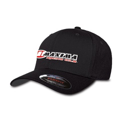 Cap Flat Fitted Bill Hat Maxima Black S/M