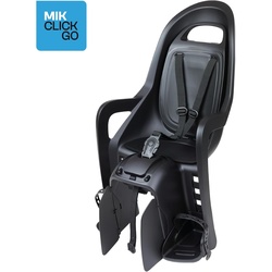 Polisport Groovy MIK‑HD Rear Bicycle Seat – Black/Dark Grey (Up to 22 kg)