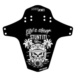 Mud guard MTB Bike Lukas Knopf Stunt it Black Wht