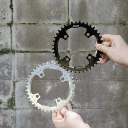 ROLLCii 1X Chainring 38T, BCD104 4-Bolt, 7075-T6 Aluminum, Polish Silver