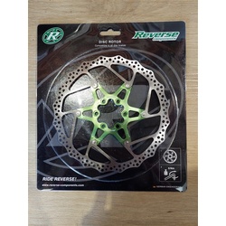 Brake Disc Rotor Reverse AL/Steel 180mm Green