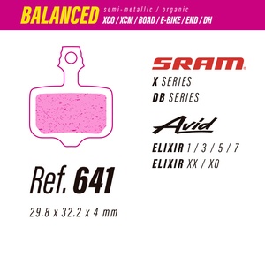 Less Brake SRAM Balanced 641 Pack of 30