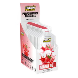 Ryno Power MANA Performance Gel - Strawberry (12-Pack Caddy)
