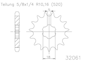 Sprocket Front KX125 94-10 12T