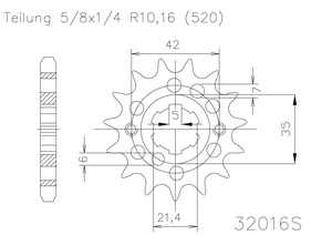 Sprocket Front Moto Master 14T