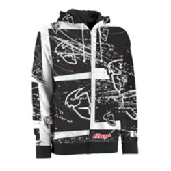 Hoody zip Thor Splatter Black Medium