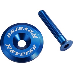Stem Cap with Screw - Blue - Reverse Components