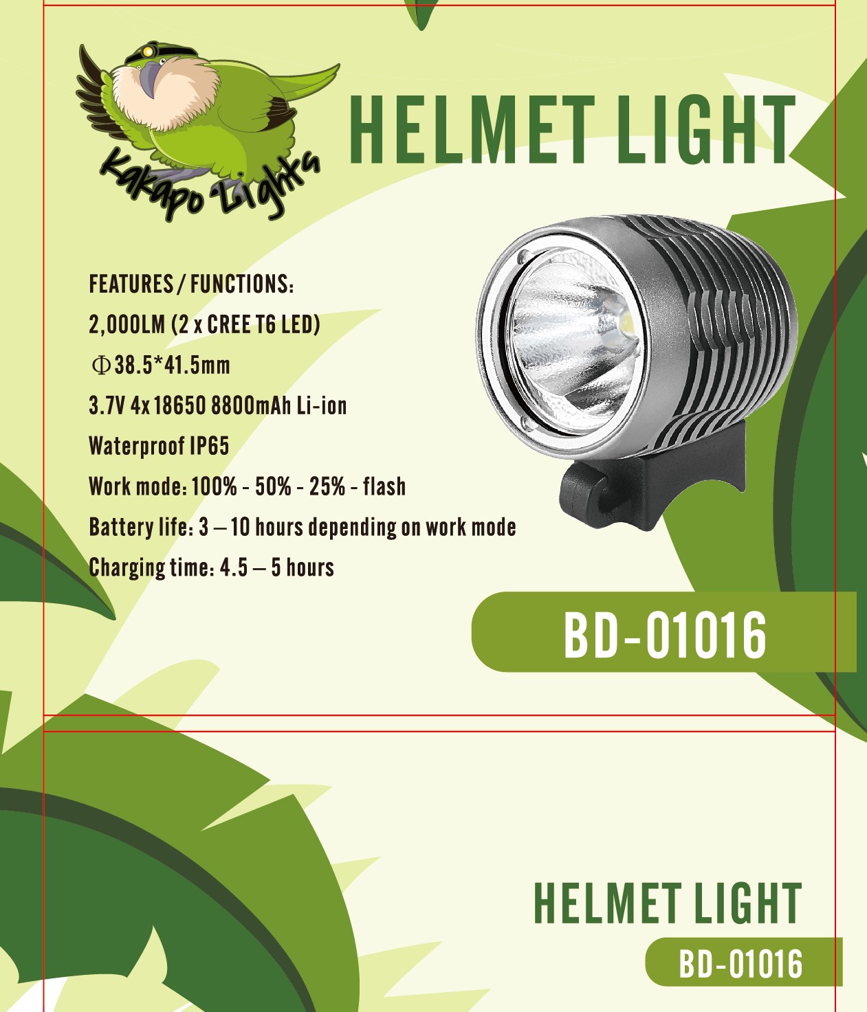 Bicycle Helmet light Kakapo Lights Bike Life Supply Co bikelife.co.nz