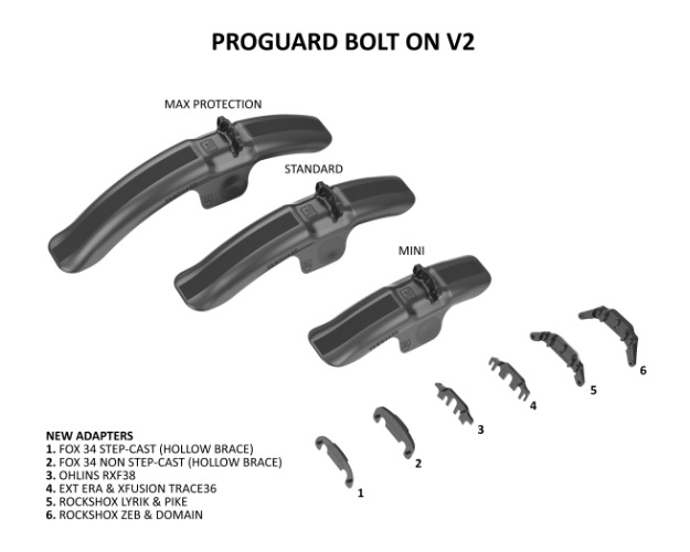 ProGuard Front Mudguard Mini BOLT ON v2 MTB RRP Bike Life Supply Co