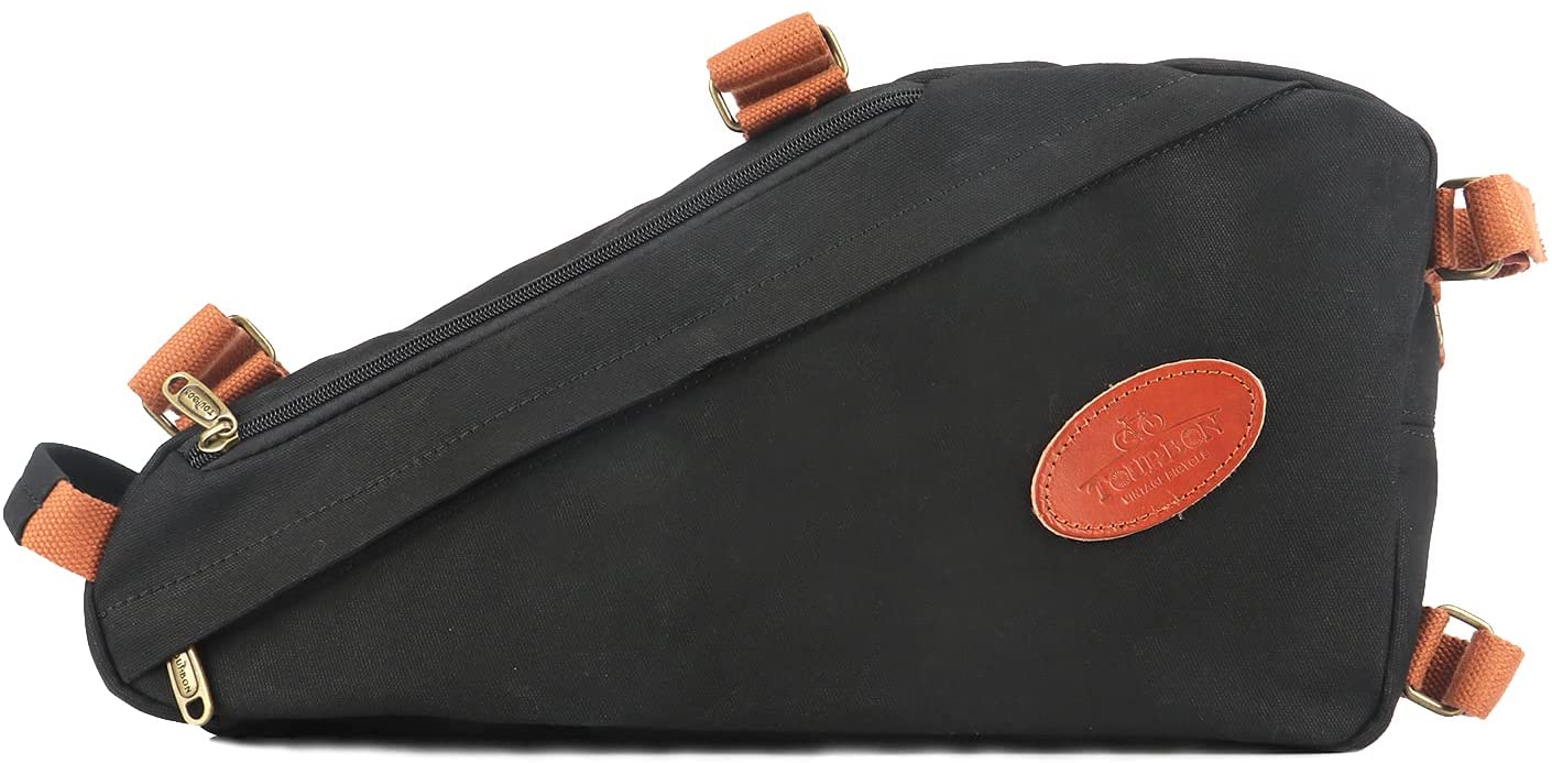 Canvas bike frame bag Tourbon black Bike Life Supply Co bikelife.co.nz